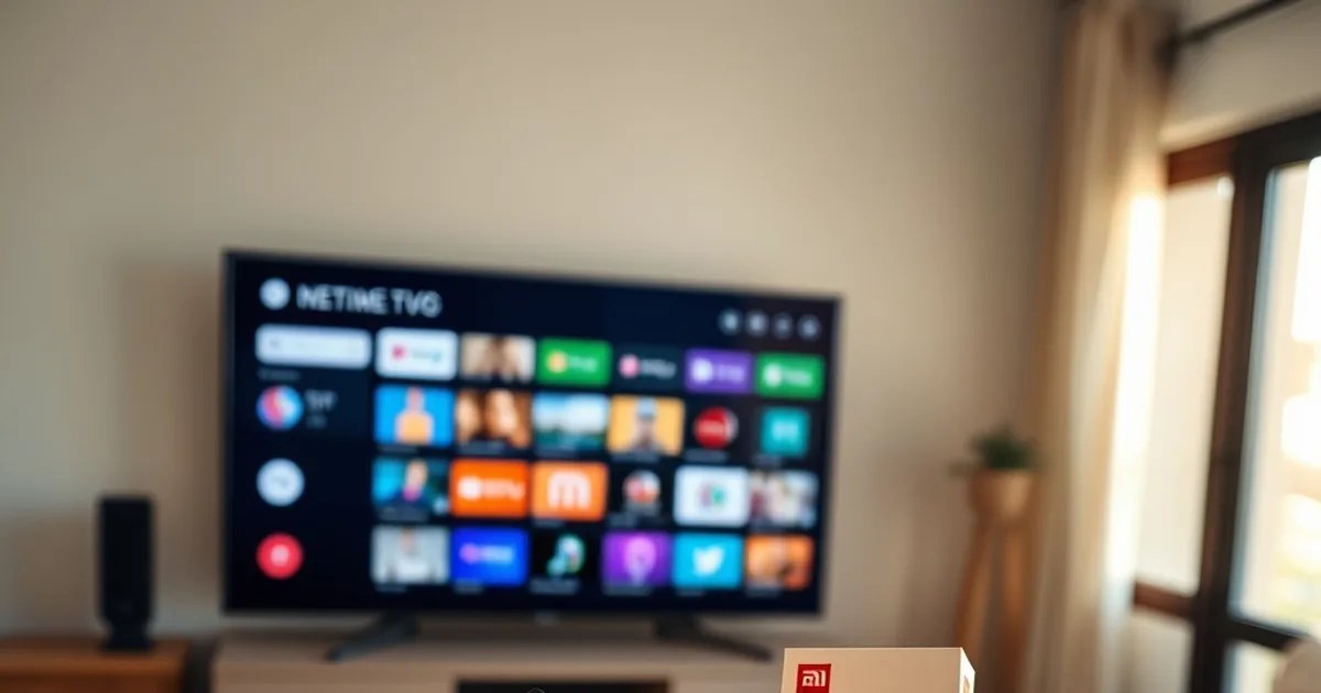 Una persona compara en su sala, a plena luz del día, un mando de Fire TV Stick con la caja de un Xiaomi TV Stick 4K frente al televisor